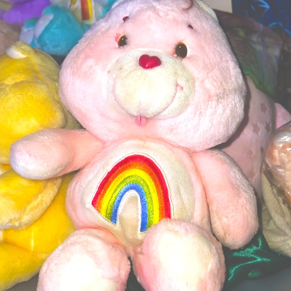 Vintage ‘80s CareBear Cheer Bear Kenner Plush Kid Toy Christmas Gift Holiday